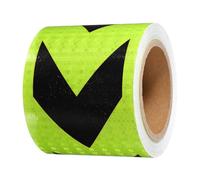 PATIKIL Reflective Tape, 4 Inch x 49 ft Waterproof Self Adhesive High Visibility Safety Warning Arrow Tape Outdoor Reflectors for Trucks Trailers Cars, Green Black