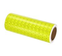PATIKIL Reflective Tape, 6 Inch x 10 FT Waterproof High Visibility Self-Adhesive Warning Safety Tape Reflective Stickers External Accessories for Cars Trucks, Fluorescent Yellow