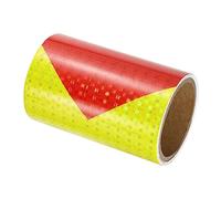 PATIKIL Reflective Tape, 6 Inch x 10 FT Waterproof High Visibility Self-Adhesive Warning Safety Tape Reflective Stickers External Accessories for Cars Trailers, Yellow Red