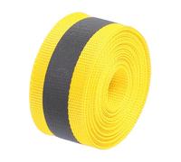 PATIKIL Reflective Tape Strip, 0.8" x 10FT High Visibility Reflective Strip Sew-on Reflective Tape DIY Safety Fabric Webbing for Bags Clothes Raincoats, Gold-yellow