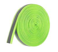PATIKIL Reflective Tape Strip, 20mm x 22yards High Visibility Reflective Tape Sew-on DIY Warning Safety Fabric Webbing for Clothing Raincoats, Fluorescent Green