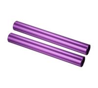PATIKIL Relay Track Baton, 2 Pack Aluminum Alloy Tube Field Running Race Stick for Outdoor Athletics Sport Game Tool, Purple