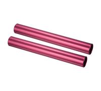 PATIKIL Relay Track Baton, 2 Pack Aluminum Alloy Tube Field Running Race Stick for Outdoor Athletics Sport Game Tool, Red