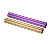 PATIKIL Relay Track Baton,2 Pack Aluminum Tube Field Running Race Stick Corrosion Resistant for Outdoor Athletics Sport Game Practice Tool, Gold, Purple