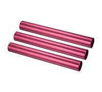 PATIKIL Relay Track Baton, 3 Pack Aluminum Alloy Tube Field Running Race Stick for Outdoor Athletics Sport Game Tool, Red