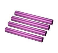 PATIKIL Relay Track Baton, 4 Pcs Aluminum Tube Field Running Race Stick Corrosion Resistant for Outdoor Athletics Sport Game Practice Tool, Purple