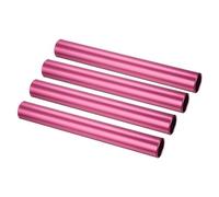 PATIKIL Relay Track Baton, 4 Pcs Aluminum Tube Field Running Race Stick Corrosion Resistant for Outdoor Athletics Sport Game Practice Tool, Pink