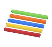 PATIKIL Relay Track Baton Set, Sponge Stainless Steel Tube Race Field Running Sticks for Outdoor Athletics Sport Game Tool (Blue,Green,Orange,Red,Yellow)