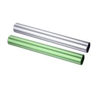 PATIKIL Relay Track Batons Set, 2 Pack Aluminum Alloy Tube Field Running Race Stick for Outdoor Athletics Sport Game Tool (Green, Silver)