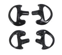 PATIKIL Replacement Earmold Earplug, 2 Pairs Large Earbuds for Two-Way Radio Walkie Talkie Acoustic Tube Earpiece Coil Insert Radio Air Acoustic Headset, Black