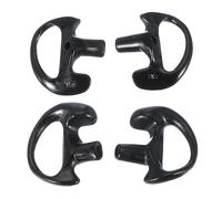 PATIKIL Replacement Earmold Earplug, 2 Pairs Small Earbuds for Two-Way Radio Walkie Talkie Acoustic Tube Earpiece Coil Insert Radio Air Acoustic Headset, Black