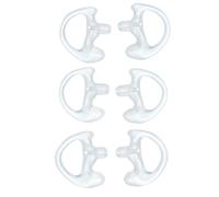 PATIKIL Replacement Earmold Earplug, 3 Pairs Large/Medium/Small Earbuds for Two-Way Radio Walkie Talkie Acoustic Tube Earpiece Coil Insert Radio Air Acoustic Headset, White