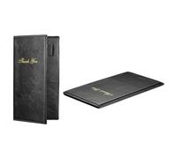 PATIKIL Restaurant Check Presenters, 2 Pcs Guest Check Card Holder with Gold Thank You Imprint, Guest Check Books for Servers,5.5" x 10", Black