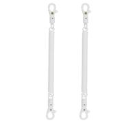 PATIKIL Retractable Coil Springs Keychain, 2 Pack Anti-lost Key Chain Holder Lanyard Cord with Plastic Lobster Clasp for Keys Wallet, White