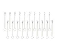 PATIKIL Retractable Coil Springs Keychain, 20 Pcs Spiral Cord Coil Keychain, Milky White