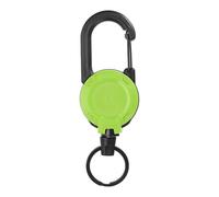 PATIKIL Retractable Keychain, Heavy Duty Retractable ID Badge Holder Badge Reel Key Chain Clip with 23.6" Steel Cord Landyard for Keys Fishing Cycling Hiking Backpack, Fluorescent Green