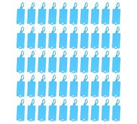 PATIKIL Reusable Plastic Tags, 50pcs Waterproof Shipping Labels, Blue