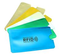 PATIKIL RFID Blocking Colorful Credit Card Sleeves,10 Pack Contactless Protector Holder for NFC Purse, 5 Colors