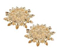 PATIKIL Rhinestone Flower Brooch Pin,2 Pcs Large Crystal Sunflower Lapel Pin for Women Wedding Party Birthday Dance Banquet Dress Clothes Hat Bag Decoration, Yellow