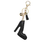 PATIKIL Rhinestone Keychains for Women, Cute Bling High Heel Keychain Accessories Purse Charm Backpack Keyring for Gifts Decorative Bag Handbags Car Keys, Black