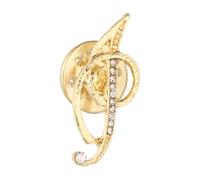 PATIKIL Rhinestone Letter Lapel Pins, Initial Alphabet Collar Pins Letter Brooch Pins for Women Men Shirt Dress Suits Coat Collar, Gold Tone, Letter I