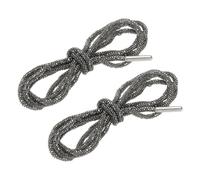 PATIKIL Rhinestone Shoe Laces, 2 Pcs Crystal Bling Glittered Shoe Laces Shoelaces Rope Hoodie String Replacement Drawstring Cords for Sneakers Sweatpants Bags Accessories, Dark Gray