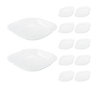 PATIKIL Rhombus-Shaped Weigh Boats, 12Pcs Powder Dispenser Plastic 100mL Large Disposable Scale Trays Anti-Static Weighing Dish Easy Pour for Lab Weighing Powder Liquid Measurement, White