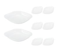 PATIKIL Rhombus-Shaped Weigh Boats, 8Pcs Powder Dispenser Plastic 100mL Large Disposable Scale Trays Anti-Static Weighing Dishes Easy Pour for Lab Weighing Powder Liquid Measurement, White