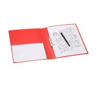 PATIKIL Ringless-Binder, A4 Binder Folders Punchless Clamp Padfolio Clipboard Clip Folder Foldable Plastic Document Binders Metal Clips for File Office Supplies, ADM95091C, Red
