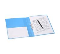 PATIKIL Ringless-Binder, A4 Binder Folders Punchless Clamp Padfolio Clipboard Clip Folder Foldable Plastic Document Binders Metal Clips for File Office Supplies, ADM95091B, Blue