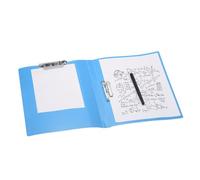 PATIKIL Ringless-Binder, A4 Binder Folders Punchless Clamp Padfolio Clipboard Clip Folder Foldable Plastic Document Binders Metal Clips for File Office Supplies, ADM95092B, Blue