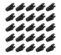 PATIKIL RJ45 Plug Connector Cover, 100Pcs Cat5 Cat5E Cat6 Cat7 Network Cable Boot Cover for Laptops Desktop Computers Routers Smart TV Network Cameras Printers, Black