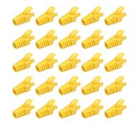 PATIKIL RJ45 Plug Connector Cover, 50Pcs Cat5 Cat5E Cat6 Cat7 Network Cable Boot Cover for Laptops Desktop Computers Routers Smart TV Network Cameras Printers, Yellow