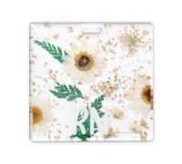 PATIKIL RN Buddy Badge Card Holder, Resin Flower RN Name Badge ID Card Holder Horizontal Name Identification Tag Accessories for Women Coworkers Work Gifts, White