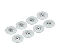 PATIKIL Roller Ball Transfer Bearing 1", 8 Pack Load 55lbs Disc Flange Mounted Carbon Steel Rotation Caster Unit for Conveyor Roller Stand Transmission