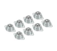 PATIKIL Roller Ball Transfer Bearing 3/4", 8 Pack Load 44lbs Flange Mounted Carbon Steel Rotation Caster Unit for Conveyor Roller Stand Transmission