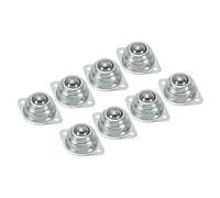 PATIKIL Roller Ball Transfer Bearing 5/8", 8 Pack Load 33lbs Flange Mounted Carbon Steel Rotation Caster Unit for Conveyor Roller Stand Transmission