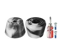 PATIKIL Roller Skate Toe Stops with Screwdriver, 1 Pair 82A Rubber Brake Stoppers Block for Roller Skate Accessories Replacement, Mixed Black White