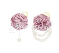 PATIKIL Rose Bridesmaid Wrist Flower Corsage, Artificial Rose Flower Wrist Corsage Boutonnieres Bride Wrist Corsage for Wedding Party Ceremony, Purple