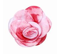 PATIKIL Rose Flower Brooch, Elegant Floral Brooch Dainty Satin Fabric Camellia Corsage Lapel Pins for Women Wedding Party Dance Gift Clothes Suit Dress Hat Accessories, Pink
