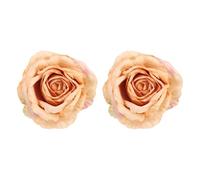PATIKIL Rose Flower Curtain Tiebacks, 2 Pcs Artificial Floral Curtain Tie Clips, Modern Curtain Holder Buckles, Window Drapery Decorative Clips for Home, Room, Office, Apricot