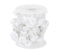 PATIKIL Rose Pearl String Beads, 32.8 Ft Artificial Pearl Wire Garland for Christmas Party DIY Craft Home Wedding Decorative, White