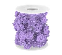 PATIKIL Rose Pearl String Beads, 32.8 Ft Artificial Pearl Wire Garland for Christmas Party DIY Craft Home Wedding Decorative, Purple