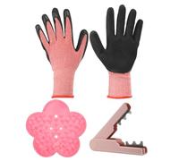 PATIKIL Rose Stem Leaf Thorn Stripper, 3Pcs/1Set Rose Thorn Stripper Remover Tool Leaf Stripping Tool for Gardening Flower Pruning, Pink