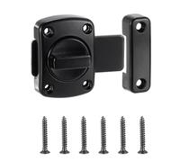 PATIKIL Rotary Bolt Latch, 180 Degree Switch Safety Door Lock from Inside Barn Door Lock Latch Sliding Door Lock for Bedroom Bathroom Inside, Black