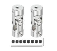 PATIKIL Rotatable Universal Steering Shaft 2mm to 2.3mm Inner Dia, 2 Pcs U Joint Shaft Coupling U Joints Coupler Connector Accessories with M3 Screws for Motor Model Robots