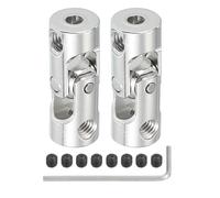 PATIKIL Rotatable Universal Steering Shaft 2mm to 3mm Inner Dia, 2 Pcs U Joint Shaft Coupling U Joints Coupler Connector Accessories with M4 Screws for Motor Model Robots