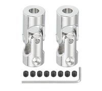 PATIKIL Rotatable Universal Steering Shaft 4mm to 4mm Inner Dia, 2 Pcs U Joint Shaft Coupling U Joints Coupler Connector Accessories with M3 Screws for Motor Model Robots