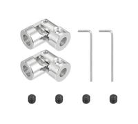 PATIKIL Rotatable Universal Steering Shaft 6mm to 5mm Inner Dia, 2 Pcs U Joint Shaft Coupling U Joints Coupler Connector Accessories with M4 Screws Spanner for Motor Model Robots