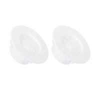 PATIKIL Round Air Vent 2" (46mm), 2 Pack ABS Vent Cover Louver Grille Vent Fit for 1.8-2" Hole for Bathroom Office Kitchen Bedroom Ventilation, White